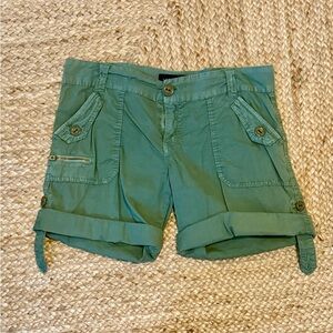 Sanctuary 28 Casual Women's Green Cargo Roll-Cuff Shorts
